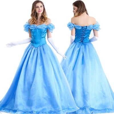Cosplay de Halloween Disfraz Adulto Vestido de Blancanieves Cenicienta Mascarada Actuación de Baile Vestido de Noche Vestido de Actuación