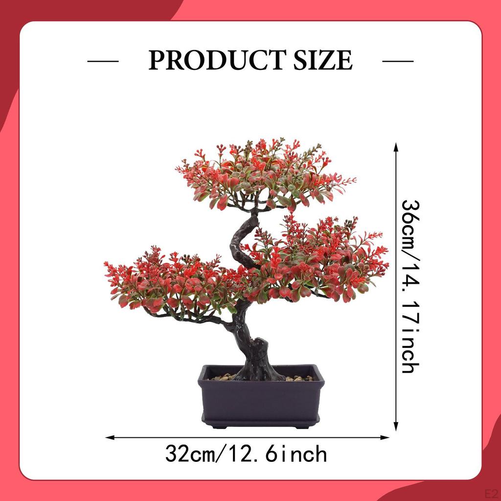 Artificial Bonsai Ornament, Realistic Faux Potted Plant, Plant for Office, Tabletop, Home