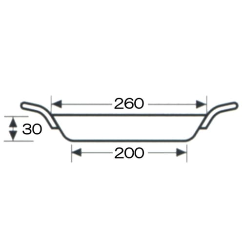 Akagawa Pottery Manufacturing Co., Ltd. Iron Paella Pan, 26cm, 77868