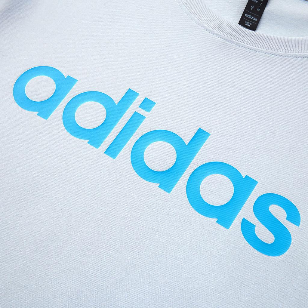 Adidas Ss24 Printed Letter Logo Breathable Sports Casual Training Short Sleeve T-Shirt Men T-Shirts Light-Blue JI5074