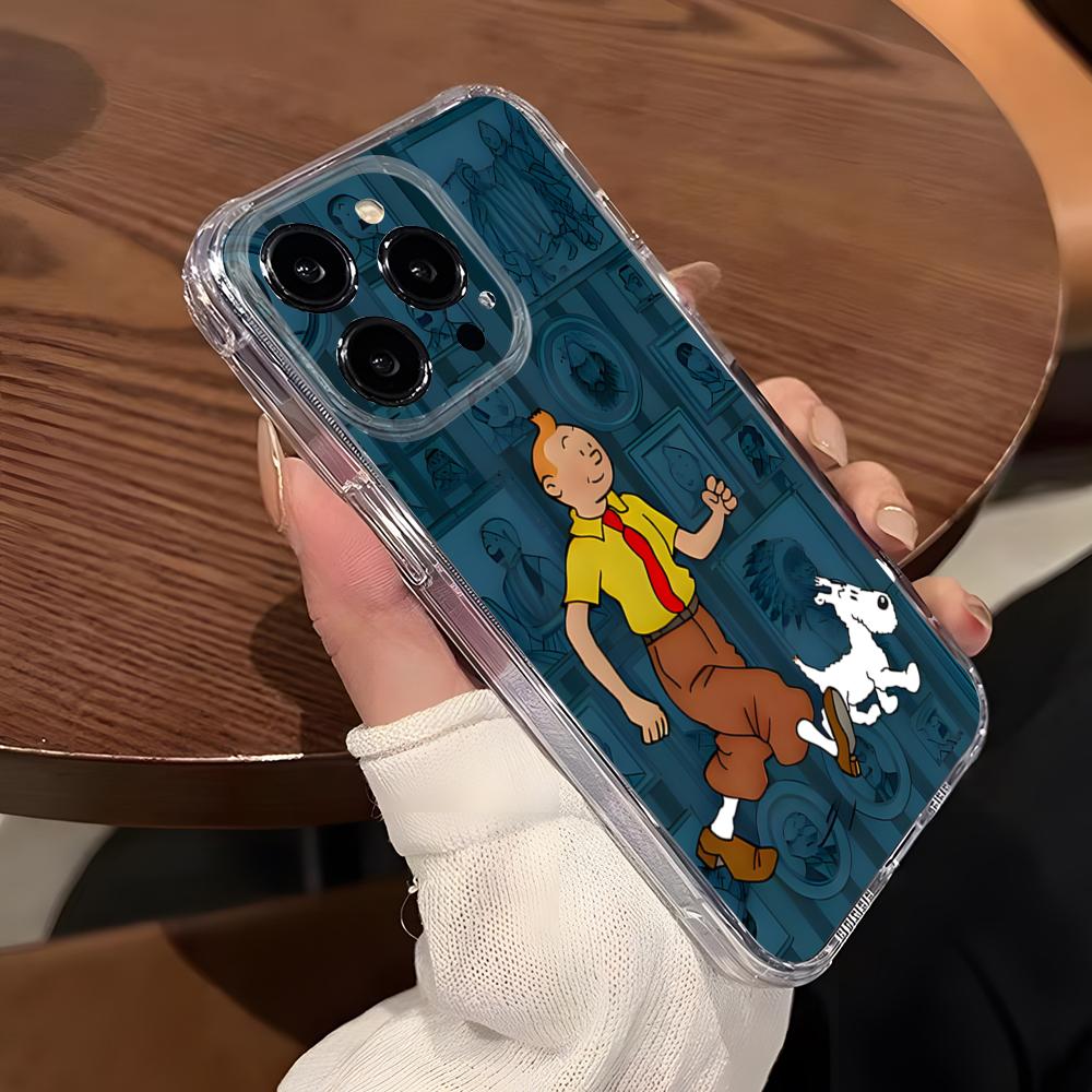 

T-The Adventures Of Tintin-N Phone Case For IPhone 15 Pro Max 16 Pro Max 14 13 11 12 Mini Xs X Xr 7 8 Plus Se Transparent Cover iPhone 13 Pro Max