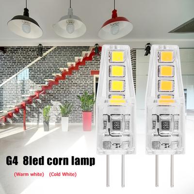 1-10pcs LED G4 8 LED 2W Light Bulb AC/DC 220V LED Lamp COB Spotlight Chandelier Lighting Replace Halogen Lamps