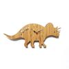Forest Theme Bamboo Wood Cartoon Dinosaur Wall Clock Children's Room Decoration Tyrannosaurus Wood Animal Wall Clock Home Decor