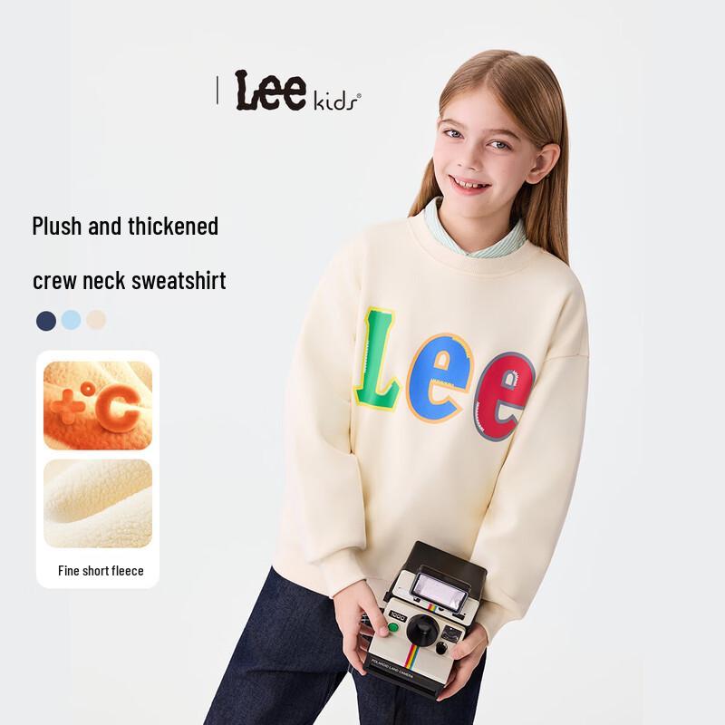 LeeKids Kids  Fleece-Lined Printed Loose Crewneck Sweatshirt 150