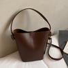 Women's Bucket Handbag Commuter Shoulder Bag Soft Material Work Bag Vegetable Basket Style Crossbody Bag Fashionable Trend