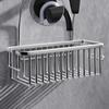 No Drilling Shower Shelf Aluminum Bathroom Organizer for Shampoo Soap Sponge Stainless Storage Basket for Bathroom Accessories