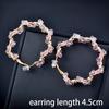 Leeker Korean Style Purple White Pink Beads Hoop Earrings For Women Sweet Romantic Beach Jewelry Boho Earrings Trend 372 Lk6
