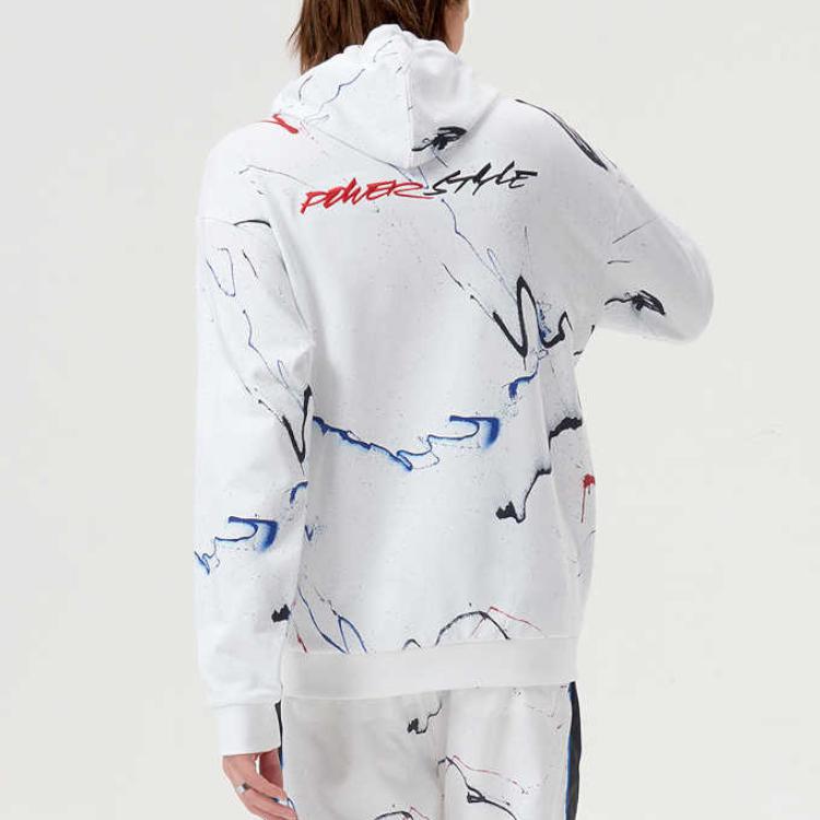 FILA Fusion X FUTURA Collaboration Handwritten Letter Embroidered Hoodie Men hoodies Multicolor T11U138201FWT