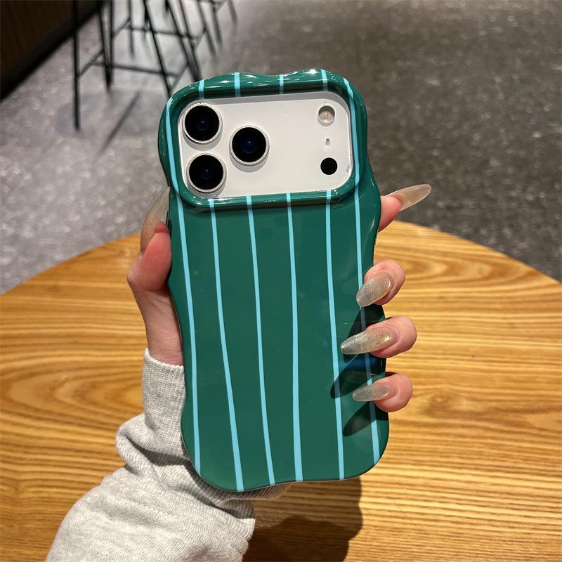 

Чехол Свежая полоска для iPhone 17/16 Pro Max, 15/14, 13: Стиль Ins, Двойная совместимость 15 Pro Max