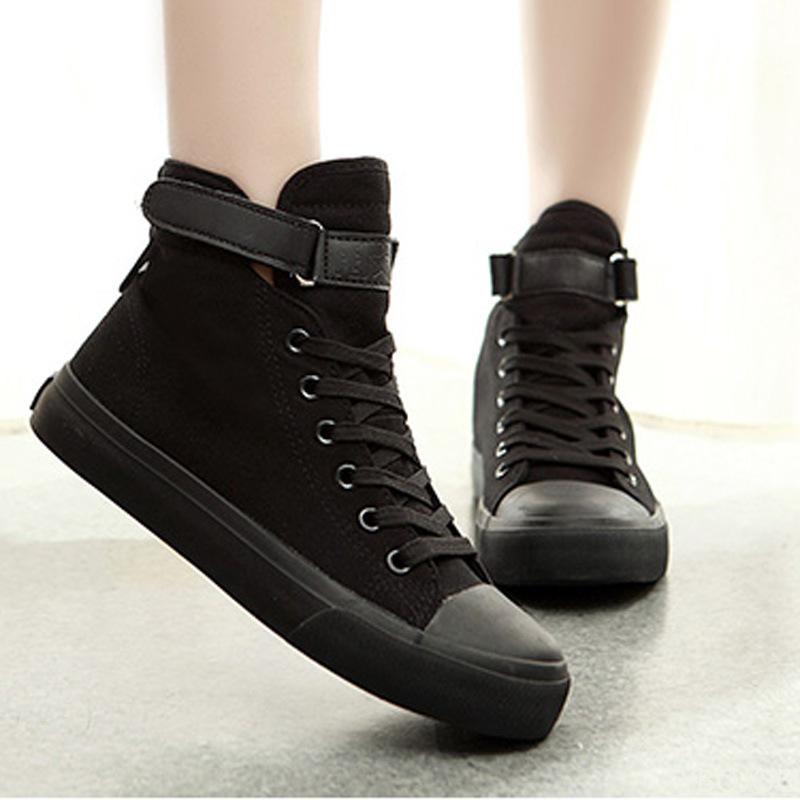 Fashion Outdoor Breathable Walking Fashionable Lightweight Sneakers Non-slip Flat Casual Shoes Men Shoes High Top Canvas Shoes