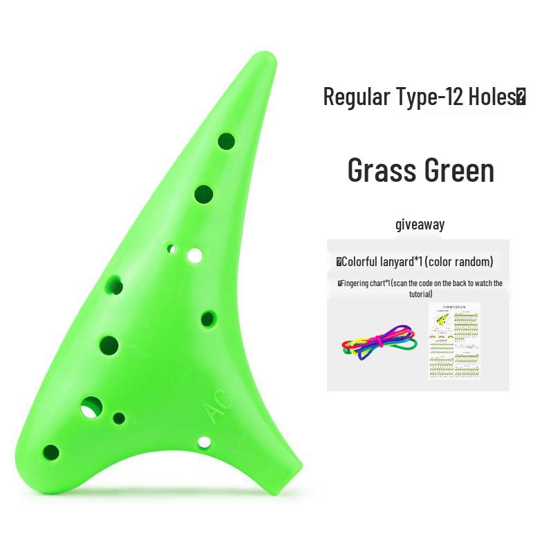 Golden Cicada 12-Hole Resin Alto Ocarina: Beginner-Friendly, Drop-Resistant Musical Instrument for Children and Professionals