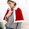 Christmas Santa Claus Party Costume Dress Up Shawl with Hat Outfit Red & White Gold Velvet 3 Type Optional for Adult Kid