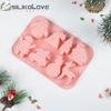8 Companies of Christmas Themed Cake Molds, Such As Penguin House, Elk Car, Cartoon Festival Atmosphere Chocolate Silicone Mold