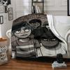 1pz Coperta Morbida Gorillaz in Flanella, Accogliente per Tutte le Stagioni in Poliestere, Perfetta per Casa, Ufficio