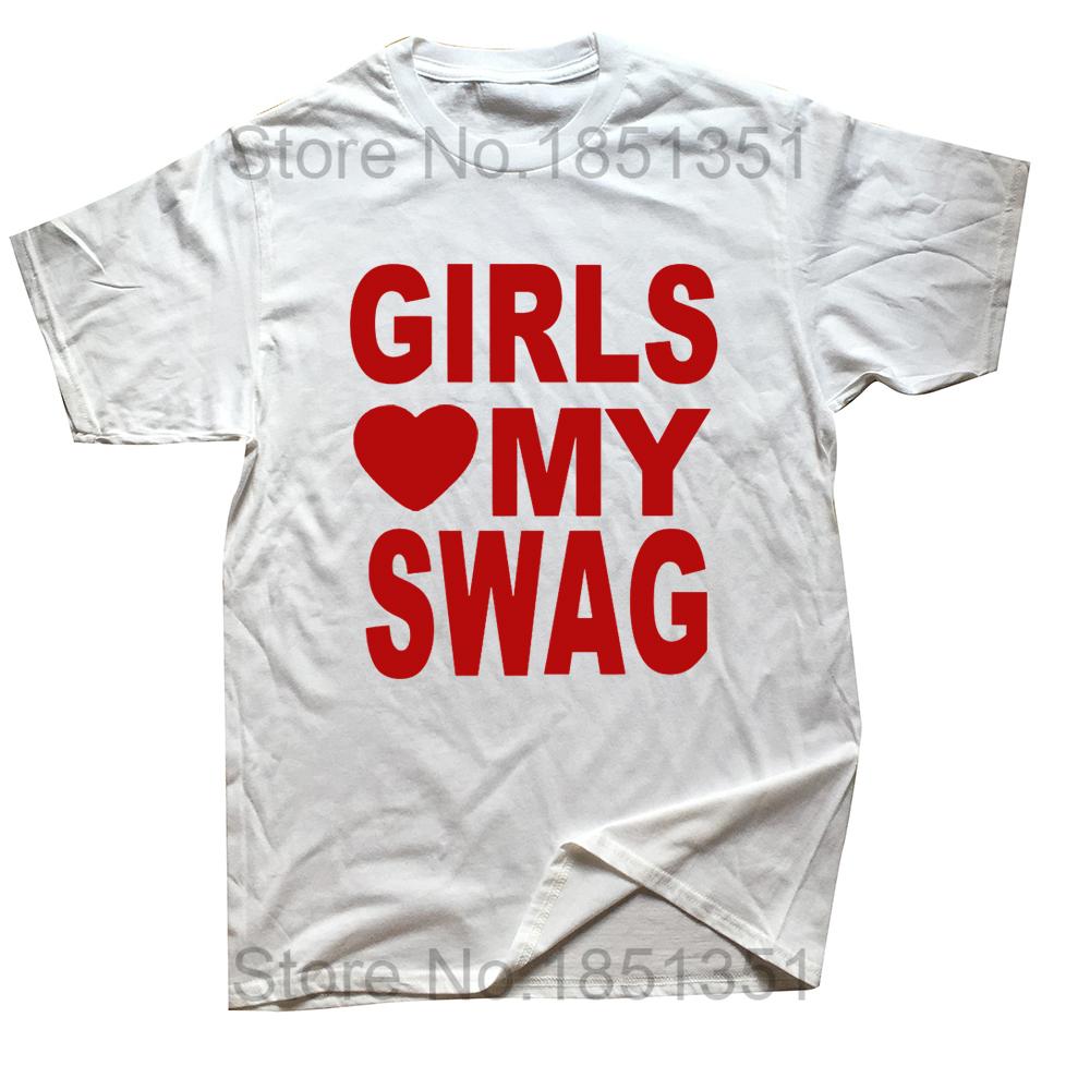 Unisex GIRLS LOVE MY SWAG Funny Vintage Cotton Summer Unisex's Novelty Streetwear T-Shirt Women Casual Streetwear EU Size Top Tee