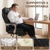 Executive Office Chair, Leathaire Big and Tall Office Chair 180 Kg with Wide Seat, Reclining, Lumbar Support, Black