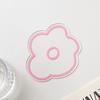 Acrylic Flower Coaster Heat-Resistant Scratch-resistant Cup Pads Non-Slip Cute Transparent Cup Mat for Kitchen Living Room Office