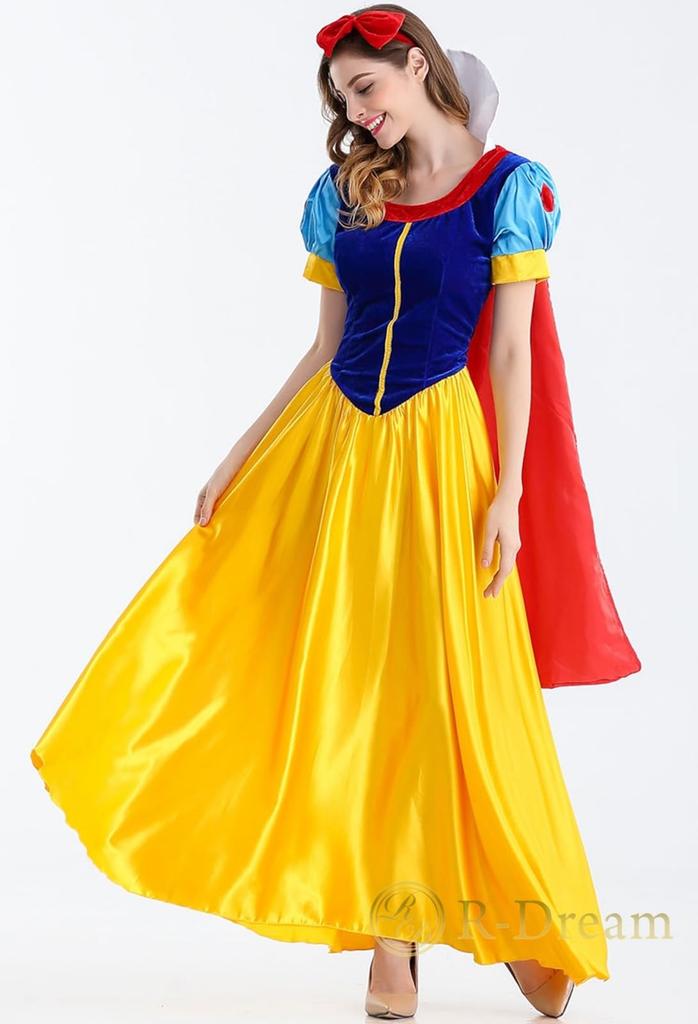 Snow White Cosplay Plus Adult and Halloween Snow White Princess R-Dream Costume, Size, Men's Women's Dress, Costume, Costume, Women's (XXXL Size)