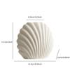 Creative Striped Scallop Ceramic Vase, Interior Decoration Ornament, Dining Table Flower Arrangement Container, Home Decoration