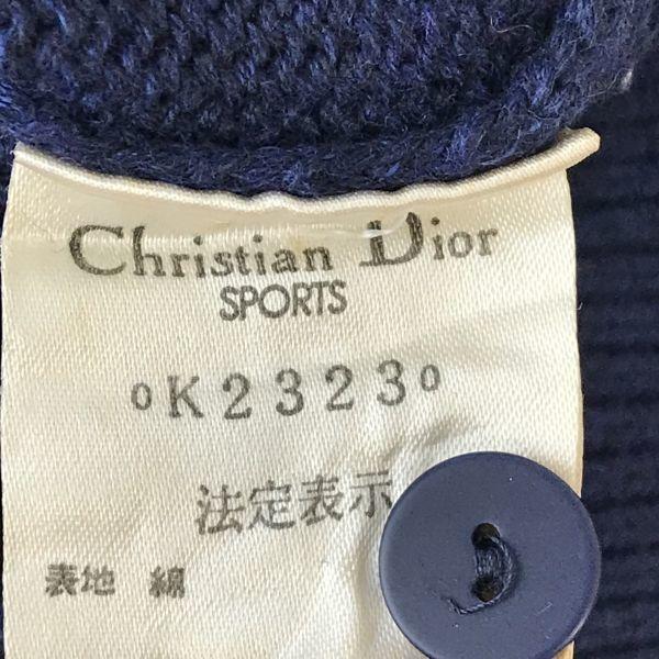 Christian Dior SPORTS Collared Knit Sweater Top Golf/Sport Style/Men's Size M/Navy/(USED)