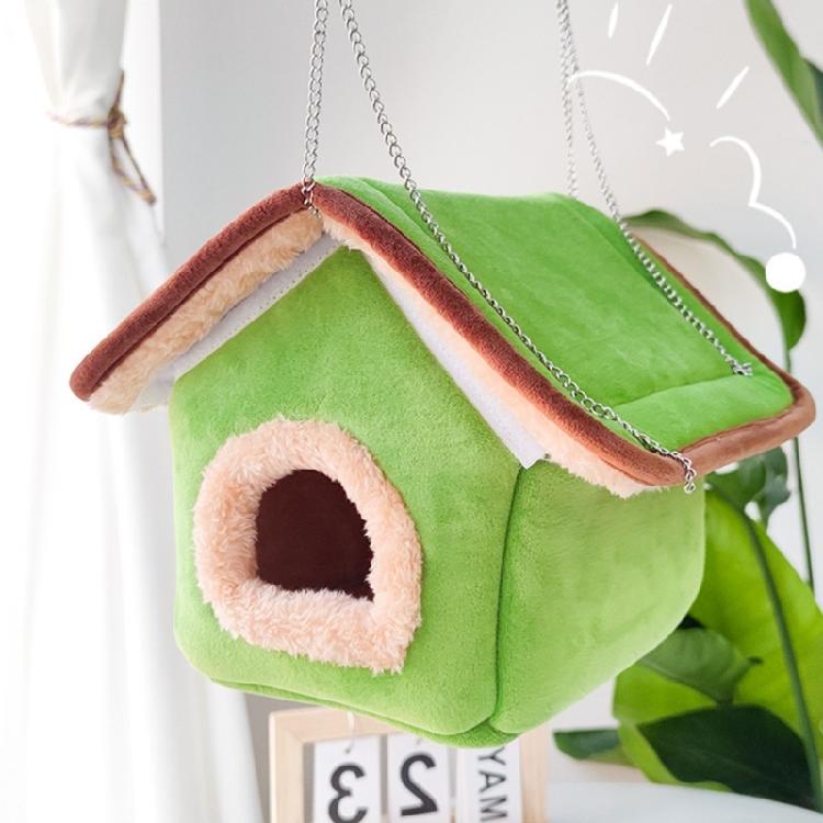 Warm Parrots House Plush Bird Cage Accessory Removable Liner Quickly Installation For Various Climates