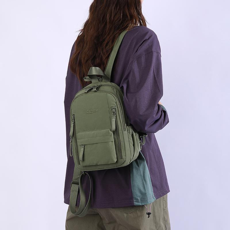Multi-functional Chest Bag Solid Color Women's Backpack Multi-layer Men's Crossbody Bag