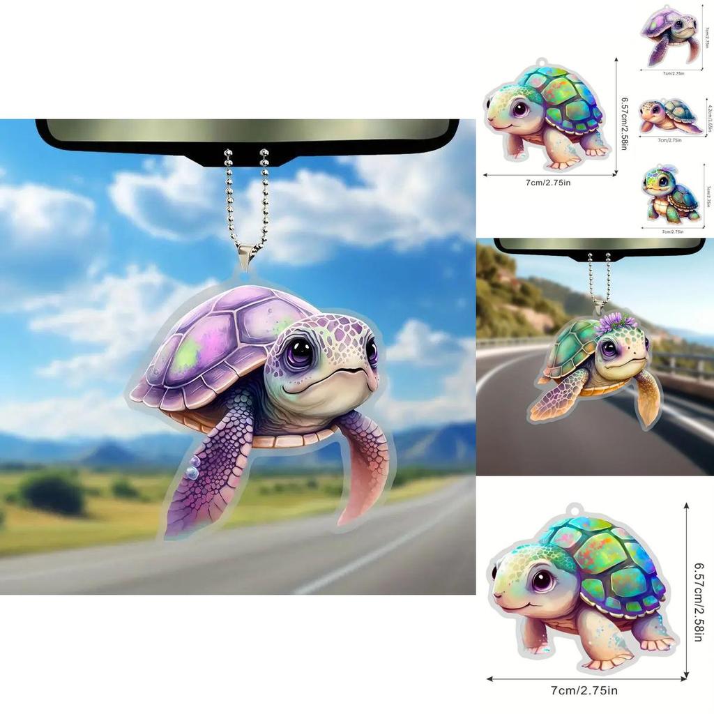 Colorful Acrylic Car Hanging Decor Cute Cartoon Style Home Decoration Accessories