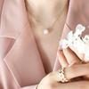 French-Style Choker: Imitation Pearl Clavicle Necklace, 18K Gold-Plated Titanium Steel, Non-Fading Design