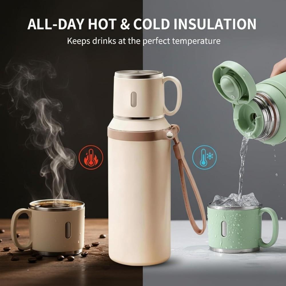 600 ml Thermosflasche aus Edelstahl, Thermosflasche zum Warmhalten von kaltem und heißem Wasser, Thermosflasche für Tee, Kaffee, Isolierflaschen
