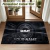 Crystal Velvet Square Rug Custom NameDAF Pattern Non Slip Home Floor Decor Rug