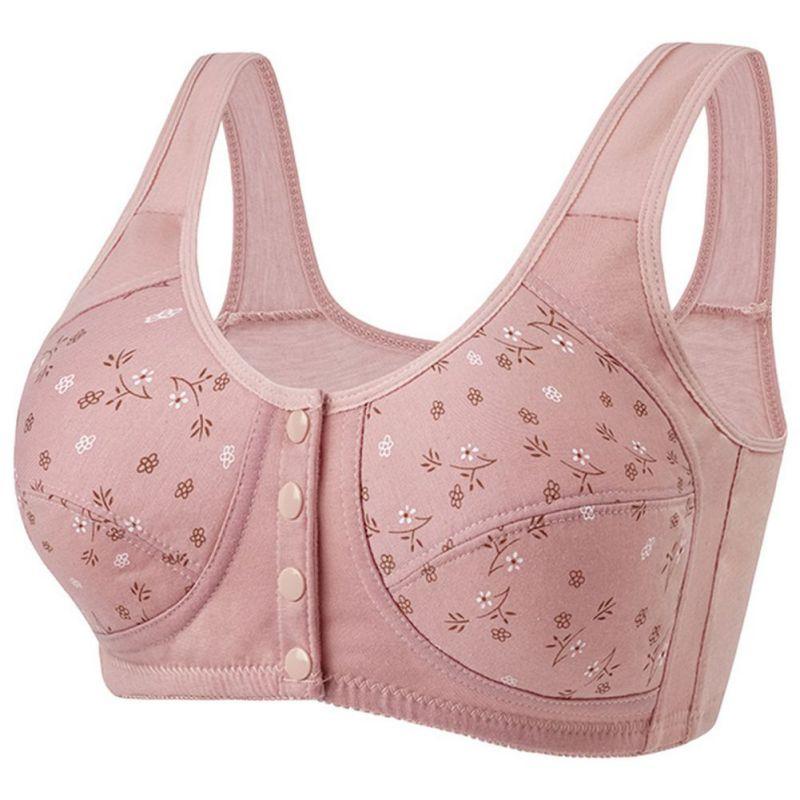 Damski Biustonosz Duży Rozmiar Zapinany z Przodu Biustonosz na Szerokim Ramiączku