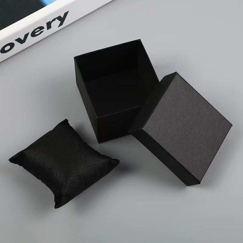 4PCS Business Men's Gift Box Watch Set Fashion Trend Quartz Watch Bracelet Necklace Ring Set Perfect Gift Set for Friends or Dad