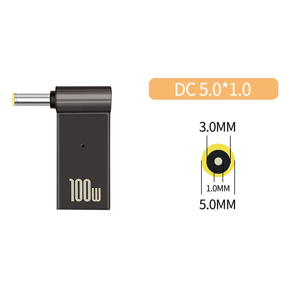 100W 5A spouštěcí konektor ze slitiny zinku Konvertor PD se světelnou hlavou DC na typ C samičí napájecí adaptér