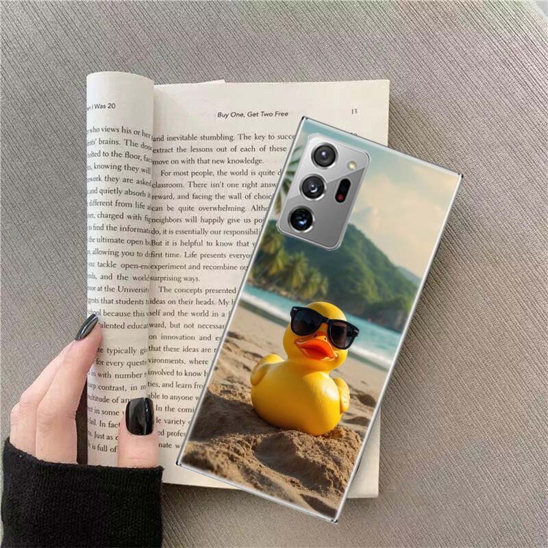Rubber Ducks Floating in the Swimming Pool Phone Case For Samsung Galaxy S25 Edge S24 S23 FE S22 S26 Ultra S21 S20 S10 Plus C