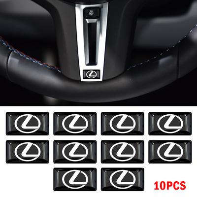 10 st Bilrattklistermärke Emblem Interiördekoration För CT200H ES350 GX460 470 IS250 LS460 NX300 RX300 350 450H