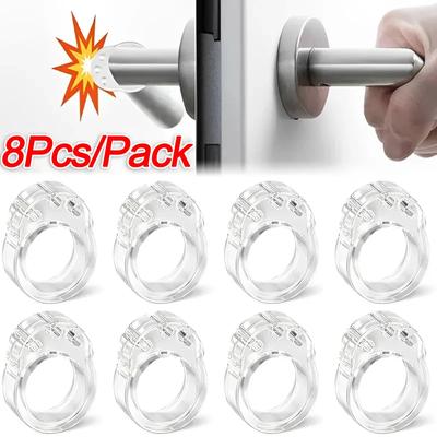 8/1 stücke Türstopper Transparent Silikon Türgriff Puffer Wand Haushalt Anti-Kollision Geschützt Pad Schalldämpfer Crash Pad