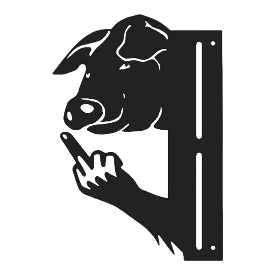 

Peeping Animal Metal Sign Middle Finger Squirrel Sign Rustic Flipping-Off Rooster Donkey Yard Art Decor 30cm