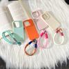 Cute Candy Leather Texture With Wrist Strap Case For iPhone 17 Air 16 15 14 11 12 13 16 Pro Max 16 Plus Solid Color Soft Cover