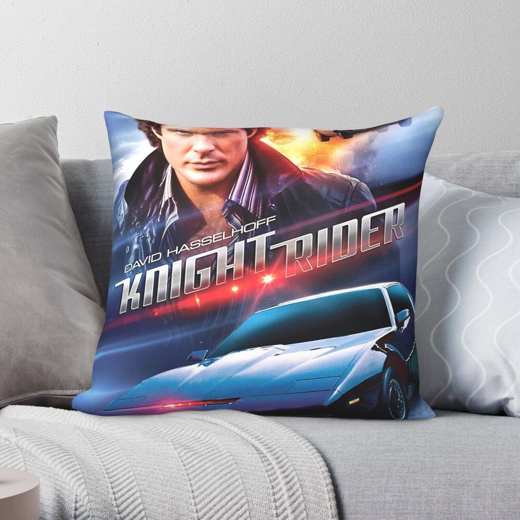 Fantastic Car Knight Rider KITT Square Pillowcase Polyester Linen Velvet Creative Decorative Pillow Case Room Cushion Cover 18"