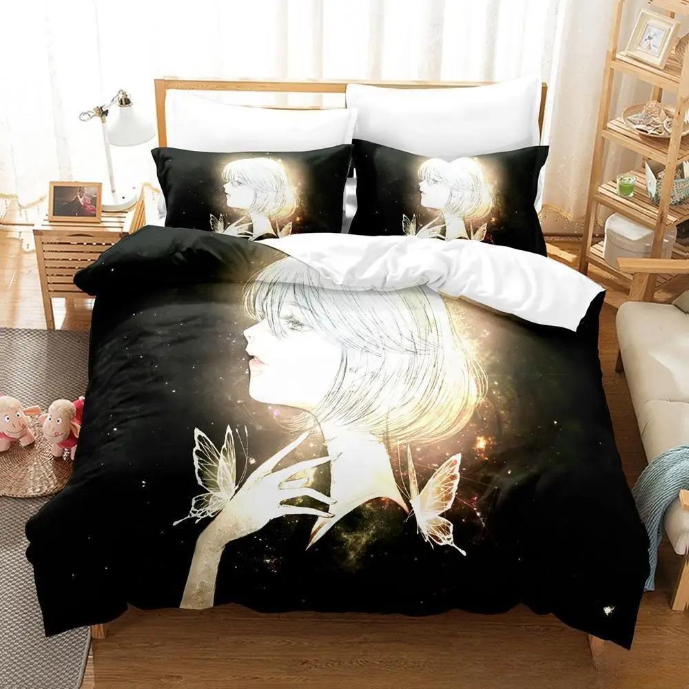 3D-Druck Anime Houseki no Kuni Bettwäsche-Set Einzelbett Twin Full Queen King Size Weiche Bettbezüge für Schlafzimmer von Erwachsenen und Kindern