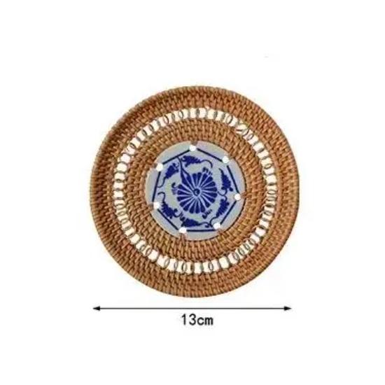 

Подставки под напитки Плетеные ротанговые подставки Круглые подставки для посуды Подкладки под чайные и кофейные чашки Изоляционные подставки Подставка под кофейную чашку Подставка под чайник