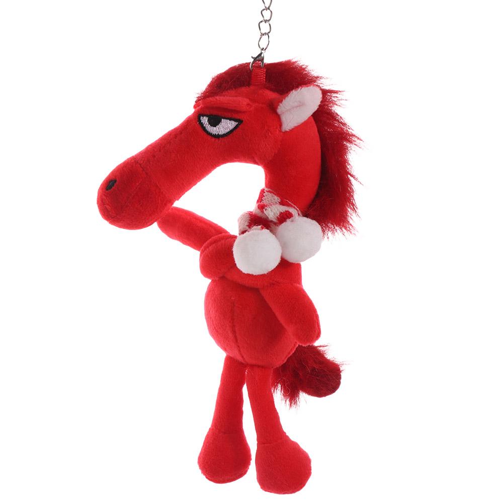 Craftsmanship Horse Keychain Fantasy Style Simulation Horse Toy Pony Plush Doll Christmas Gift