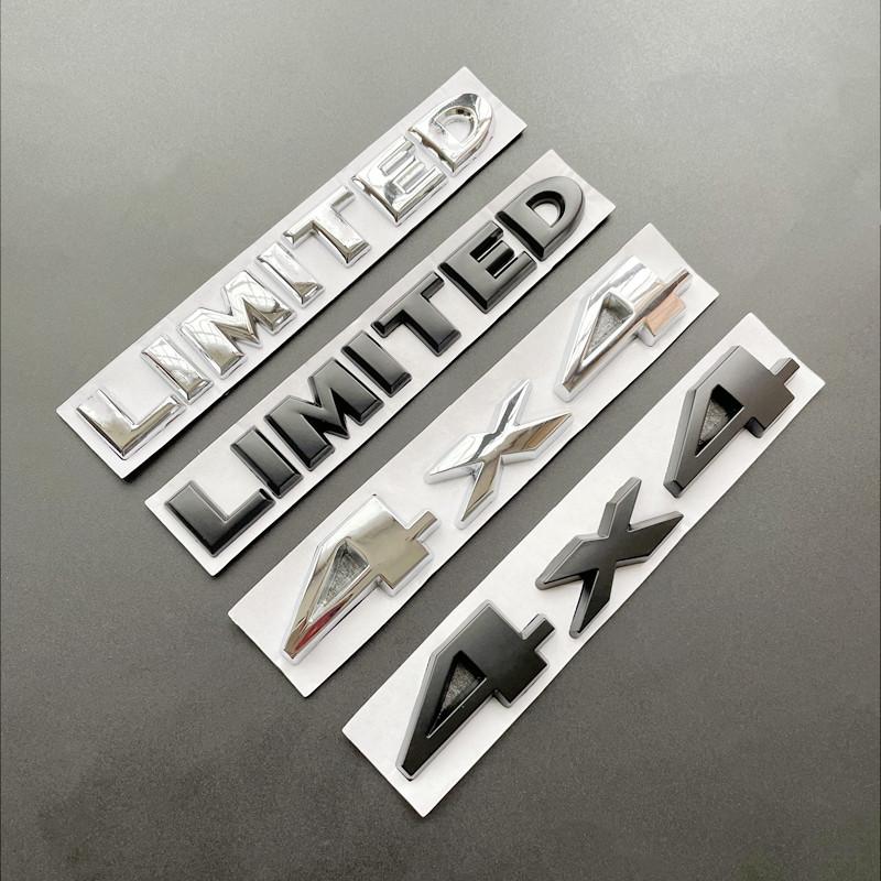 3D Metal 4x4 Logo Limited Emblem Letter Car Trunk Badge For Jeep Wrangler Grand Cherokee Compass 4X4 LIMITED Sticker Accessories Ds1