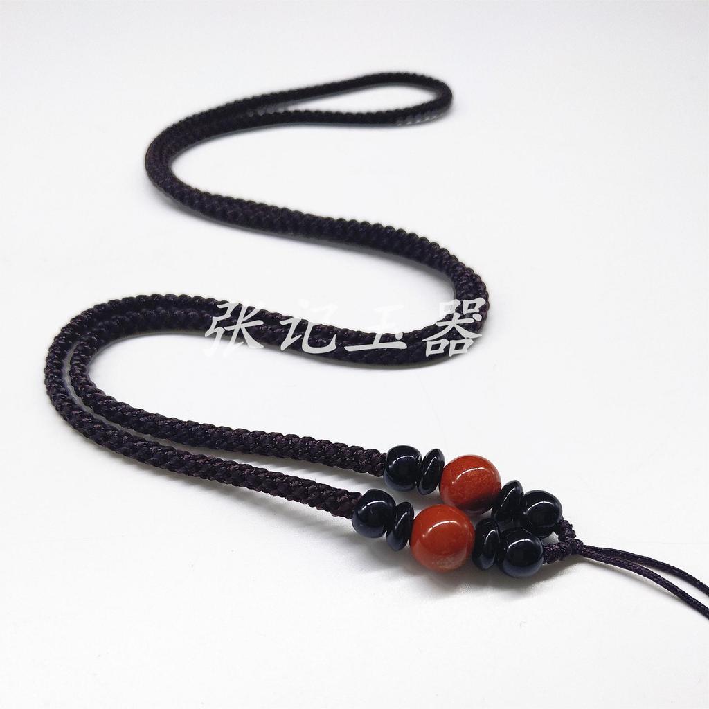 Ethnic Jade & Red Agate Necklace with Pendant for Men and Women