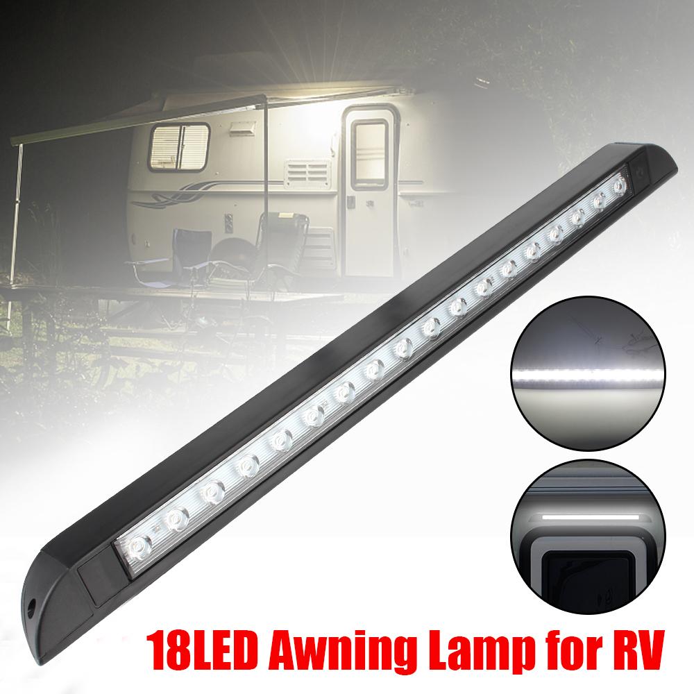 12-28V 18 LED Awning Lamp 6000k Trailer Exterior Lamp Outdoor Camping Light Equipment for RV Caravan Interior Wall Lamps