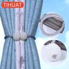 Pearl Magnetic Curtains with Buckles Modern Window Curtains Magnetic Tie Holder Clips Holders Curtain Belt Accessories