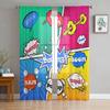 Comic Art Boom Star Voile Curtains Kitchen Living Room Bedroom Decoration Chiffon Tulle Window Treatment Light Filtering Made Of Polyester Area Decor