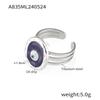 Blue Drip Oil Demon Eye Titanium Steel Ring - Ethnic Tail Ring for Women
