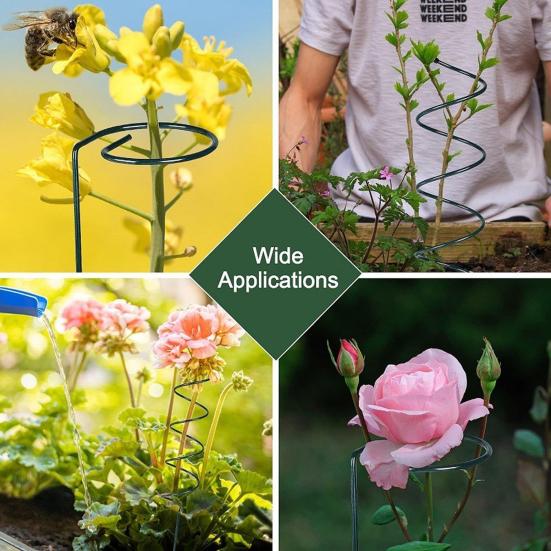 Plant Climbing Frame Windproof Spiral Design Easy To Install Twisted Design Plant Supports Weather-resistant Plant Stakes