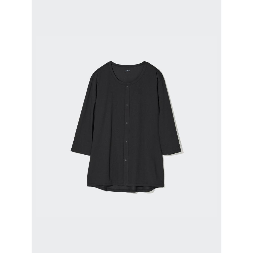 Uniqlo Japan Air RhyThm Air Crew Neck T 8 quarTer Sleeve